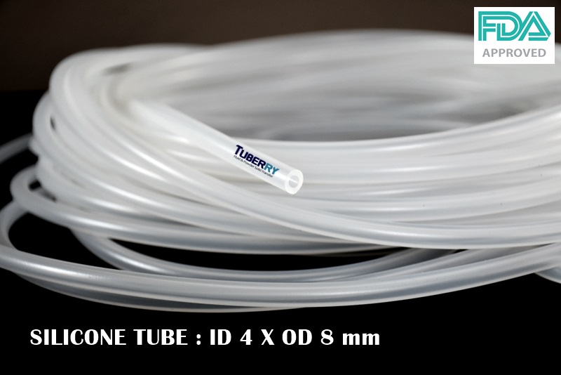สายยางซิลิโคน ID 4 x OD 8 mm