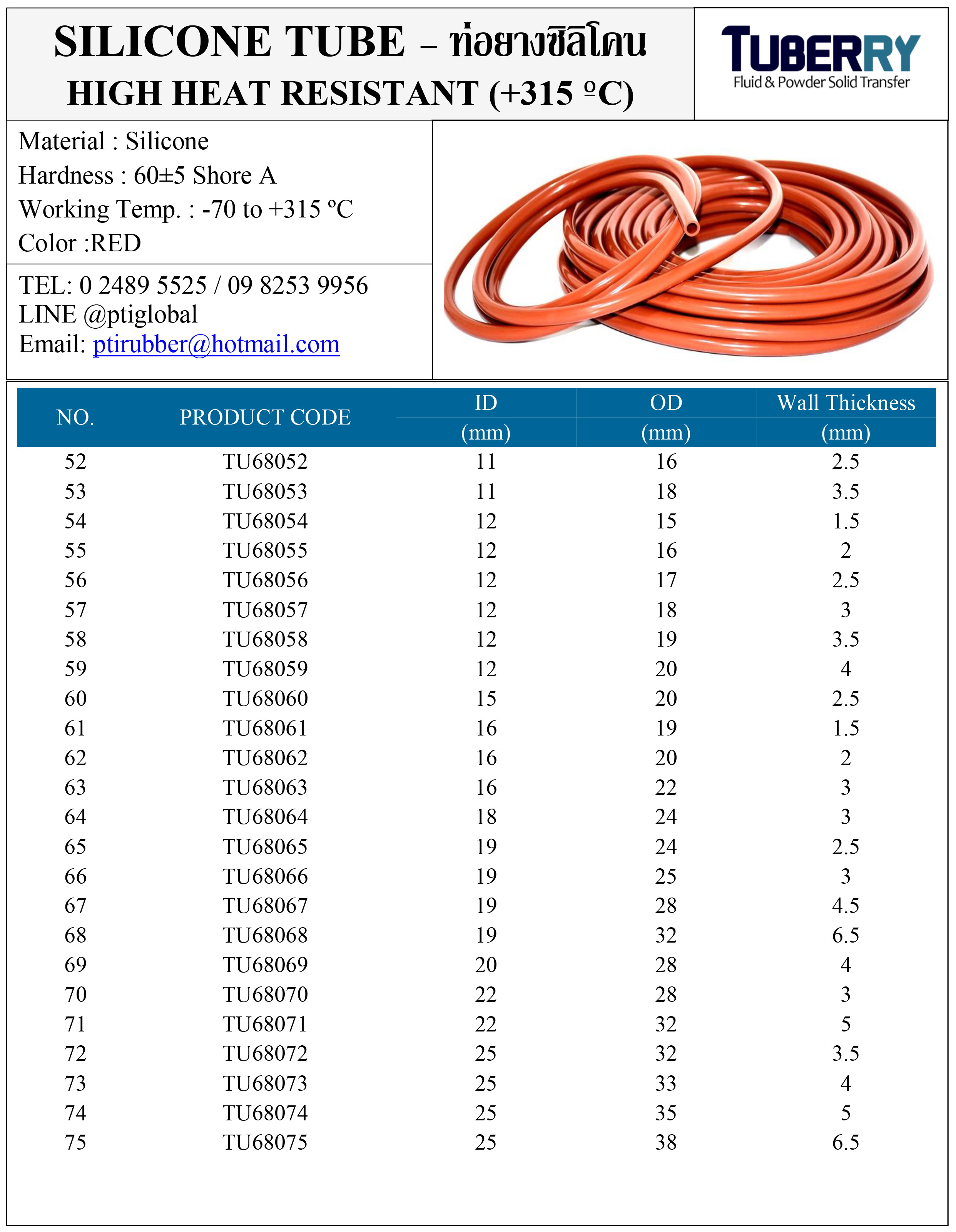 ท่อยางซิลิโคนสีแดงอิฐทนความร้อนสูง-3