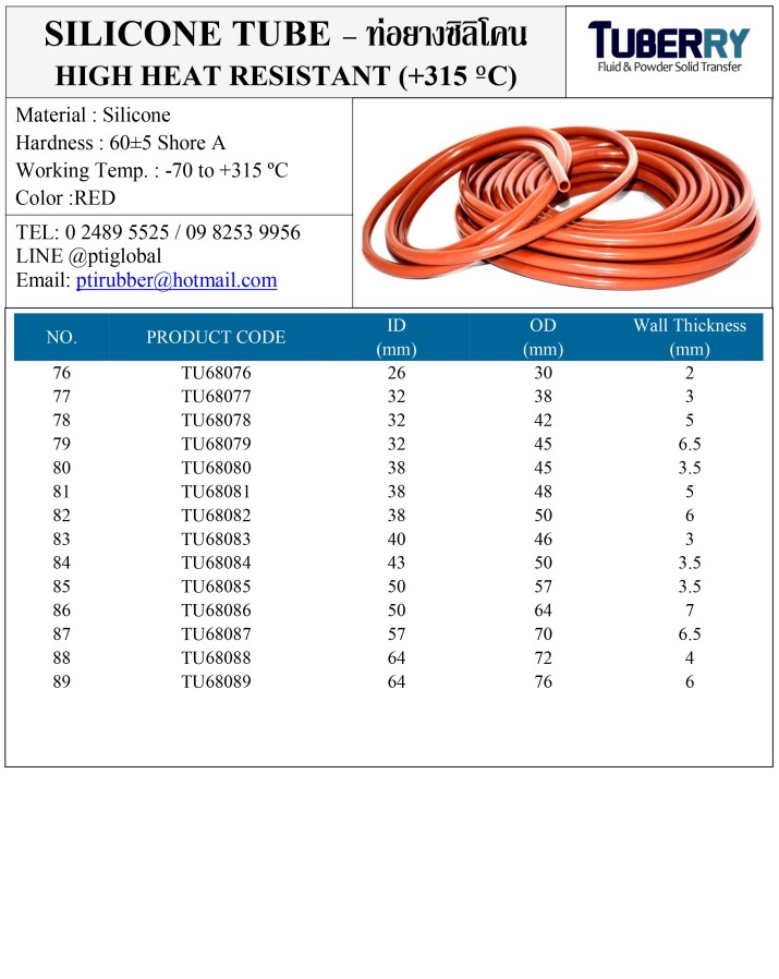 ท่อยางซิลิโคนสีแดงอิฐทนความร้อนสูง-4
