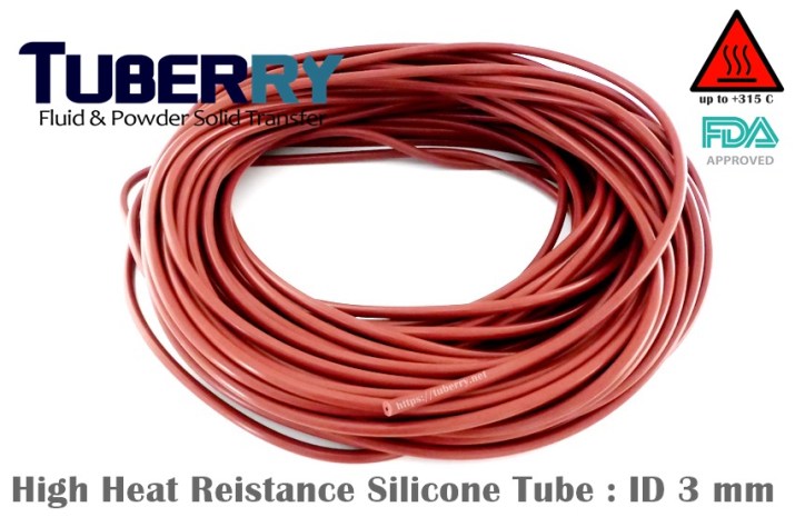 ท่อยางซิลิโคนสีแดงอิฐทนความร้อนสูง 315 C  ID. 3 mm.JPG