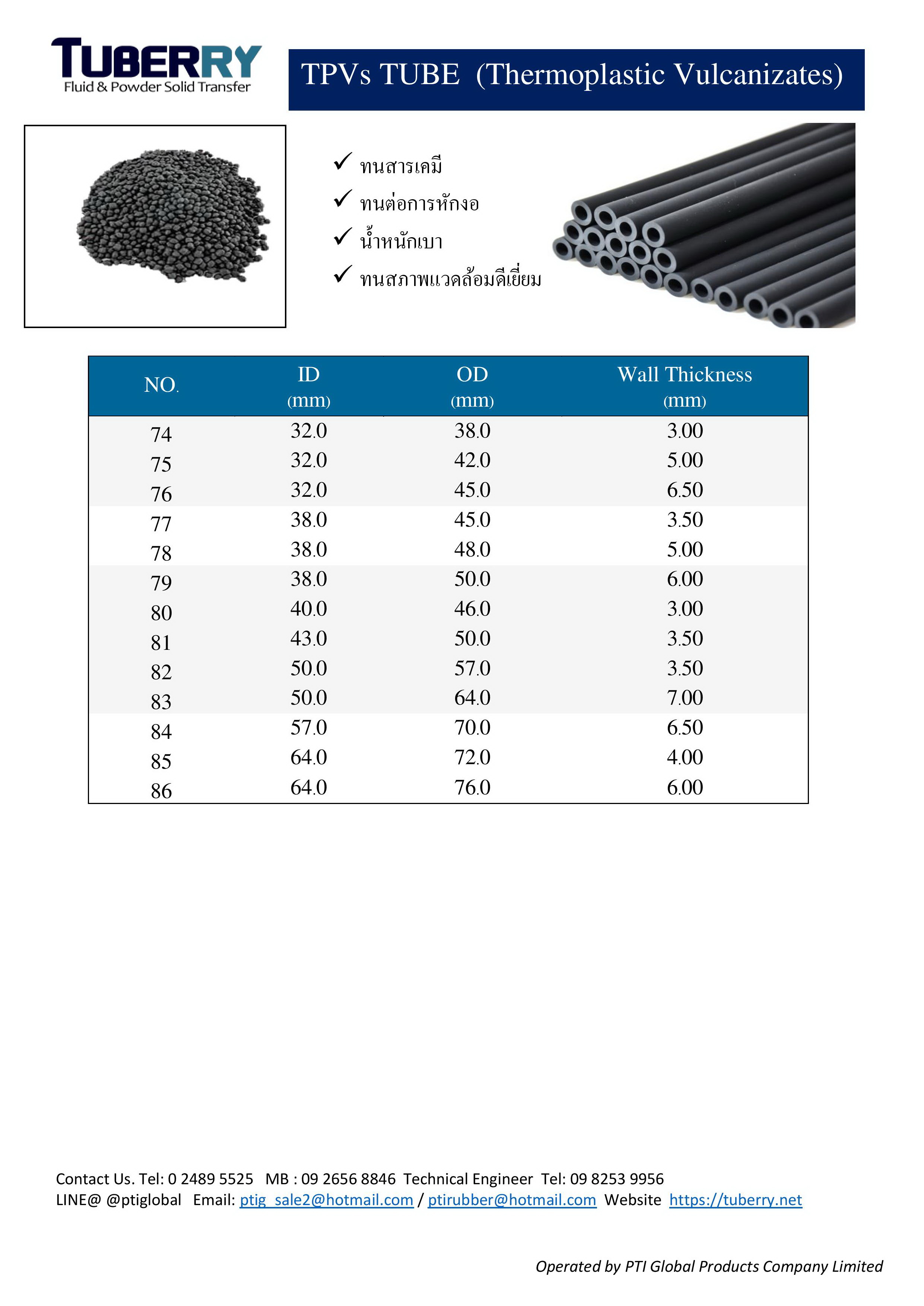 TPVs Tube ท่อทีพีวี